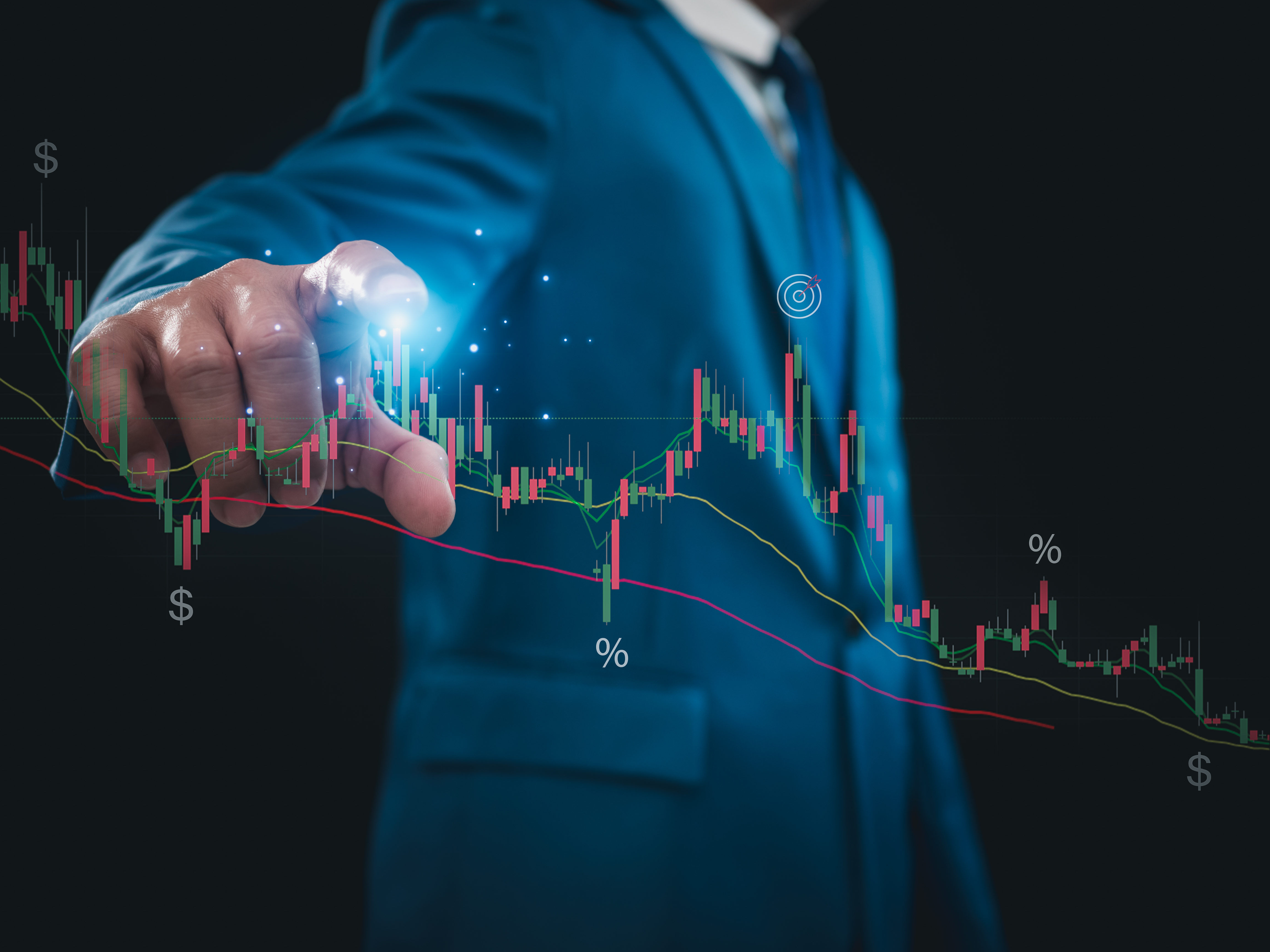 Stock market, Business growth, progress or success concept. Busi learning objective